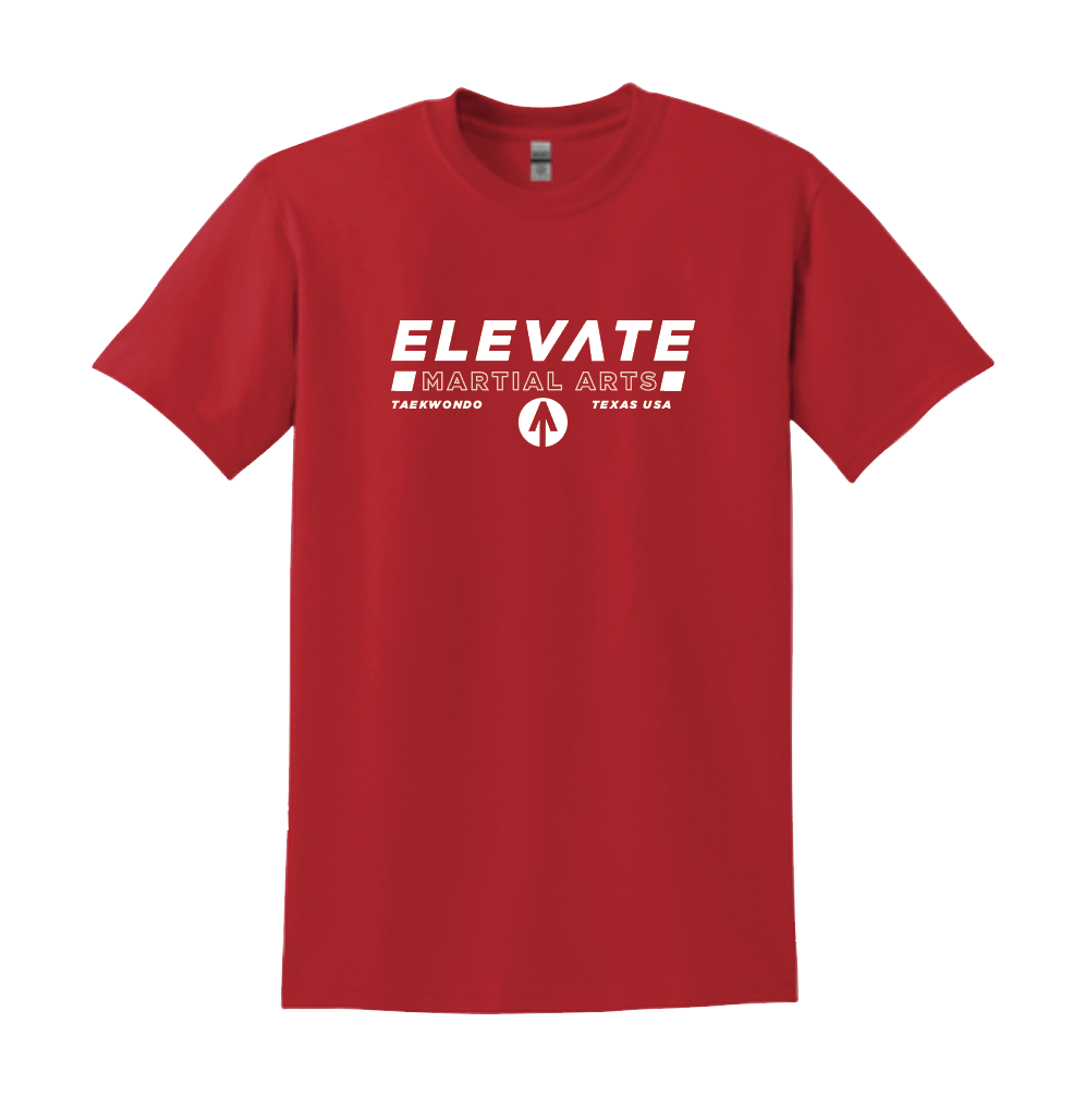 Warrior SS Tee in Red – ELEVATE Martial Arts